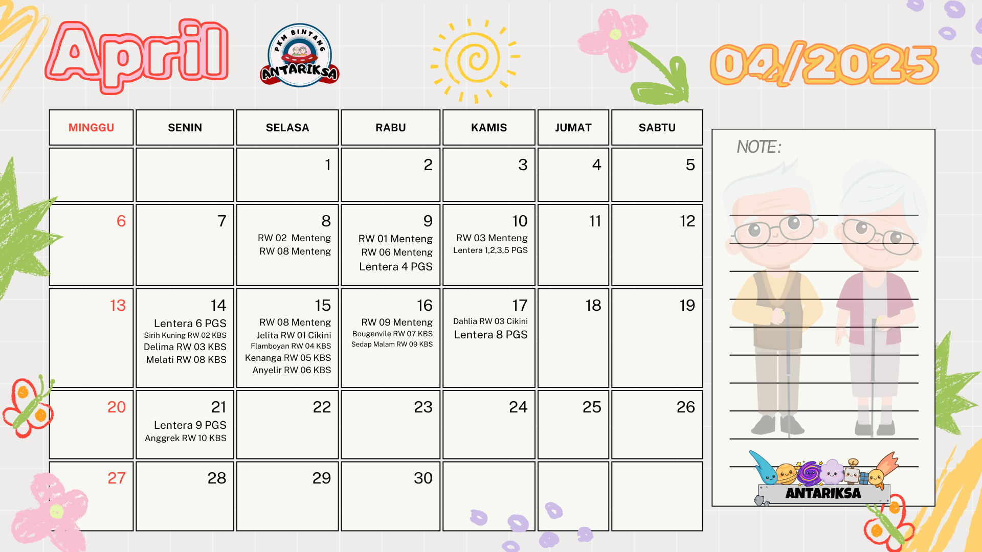 Kalender April