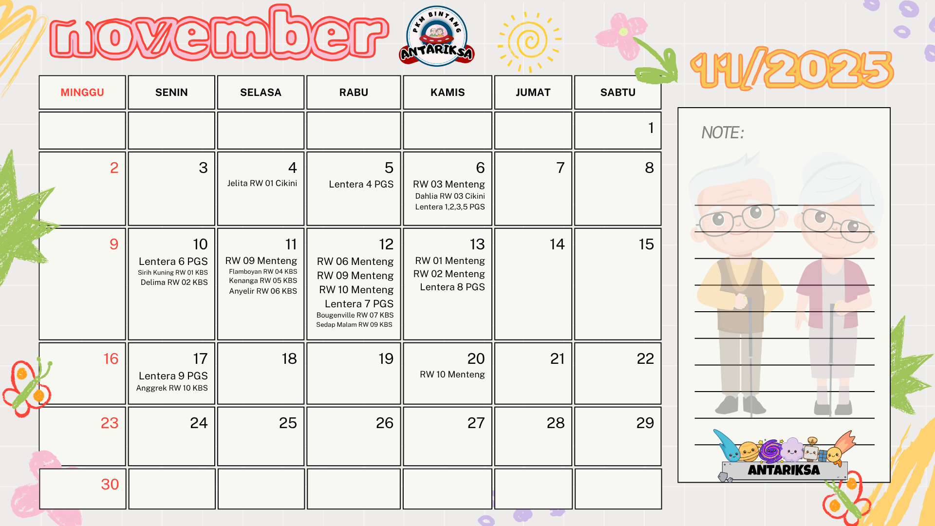 Kalender November