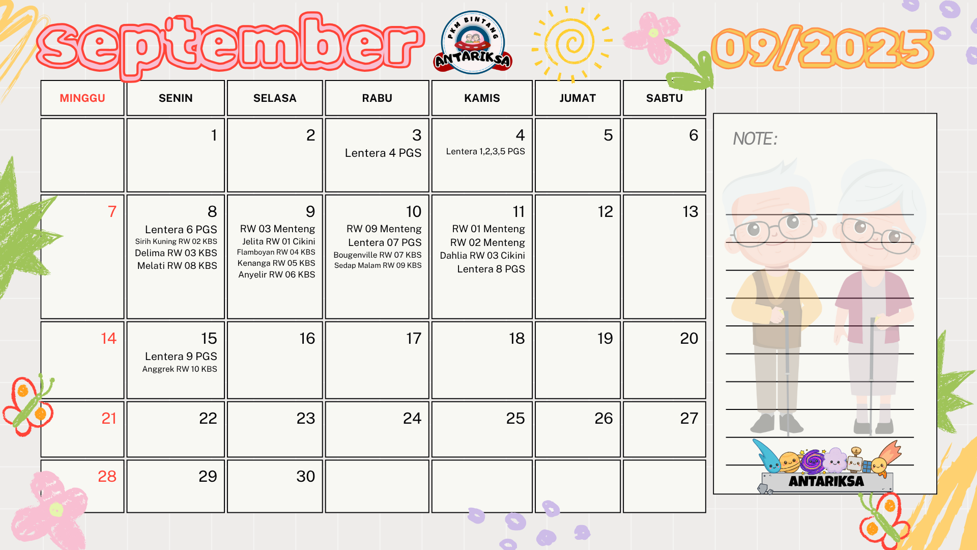 Kalender September