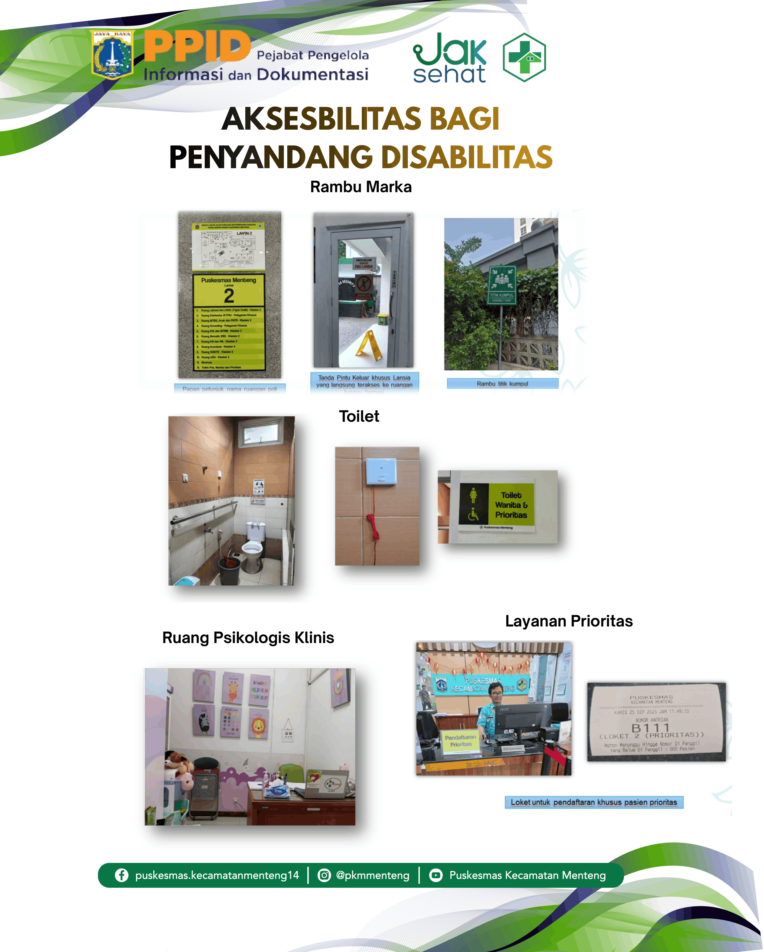 Aksesibilitas bagi Penyandang Disabilitas Puskesmas Menteng - 2