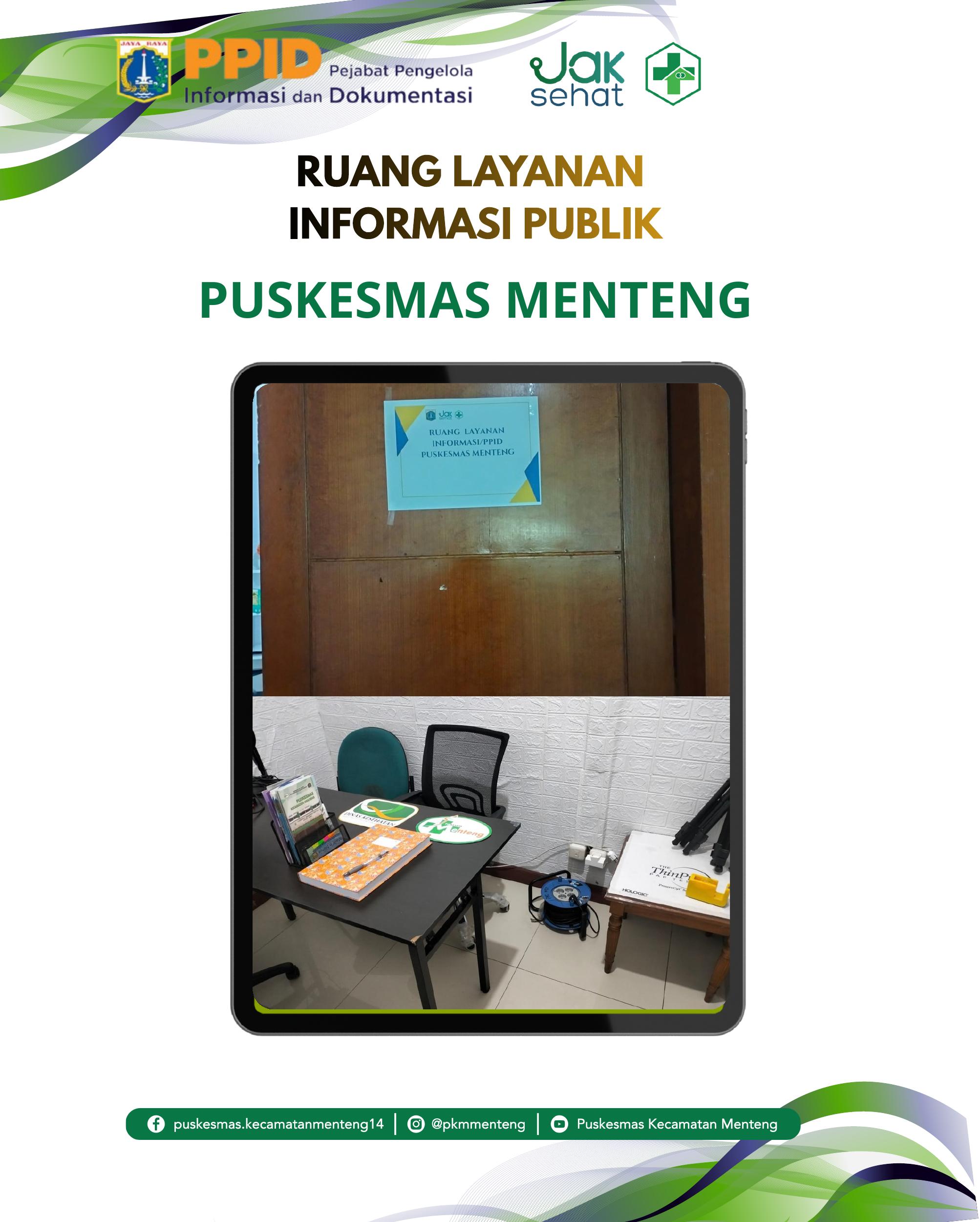 Ruang Layanan Informasi Publik Puskesmas Menteng
